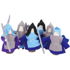 Set 6 caballeros articulados Magic Wood KN6-B