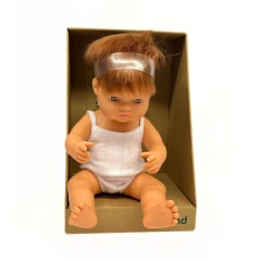 Muñeco bebé caucásico pelirrojo 38cm