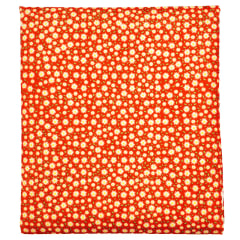 Paño lenci estampado flores fondo rojo 1mt