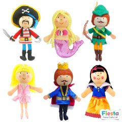 6 títeres dedo cabeza de madera - Cuento