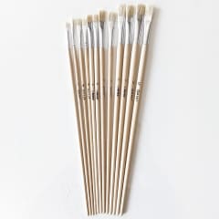 Set 12 pinceles planos 6 medidas