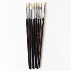 Set 8 pinceles planos n°6