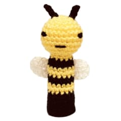 Títere dedo abeja amigurumi