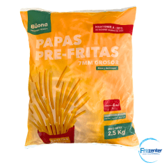 cj Papas Pre-Fritas 7mm Büona 2,5kg x4