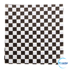 Papel Antigrasa cuadros 30x30 1000und. Dama Negro