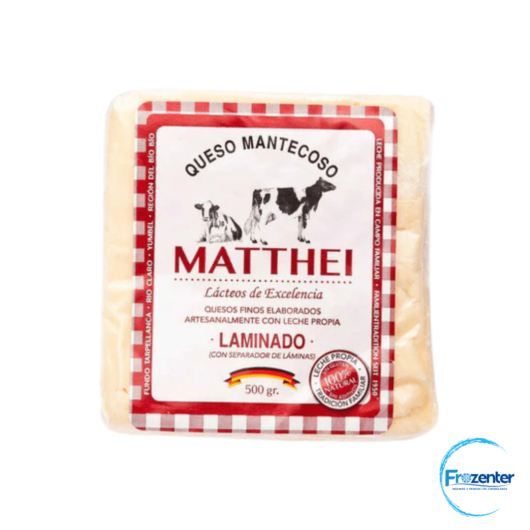 Queso mantecoso laminado 250gr Matthei1