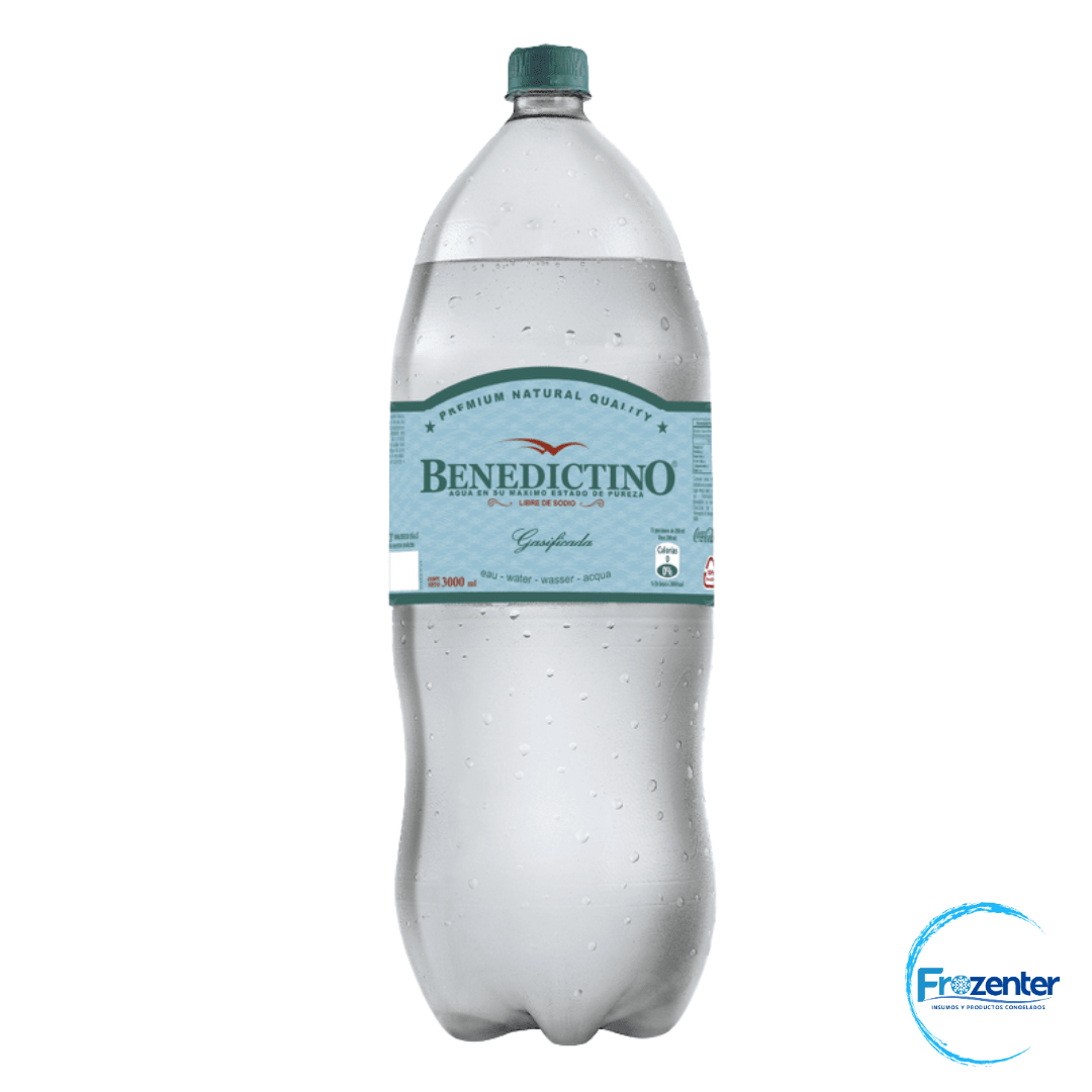 Agua Mineral 3 lts c/gas Benedictino1