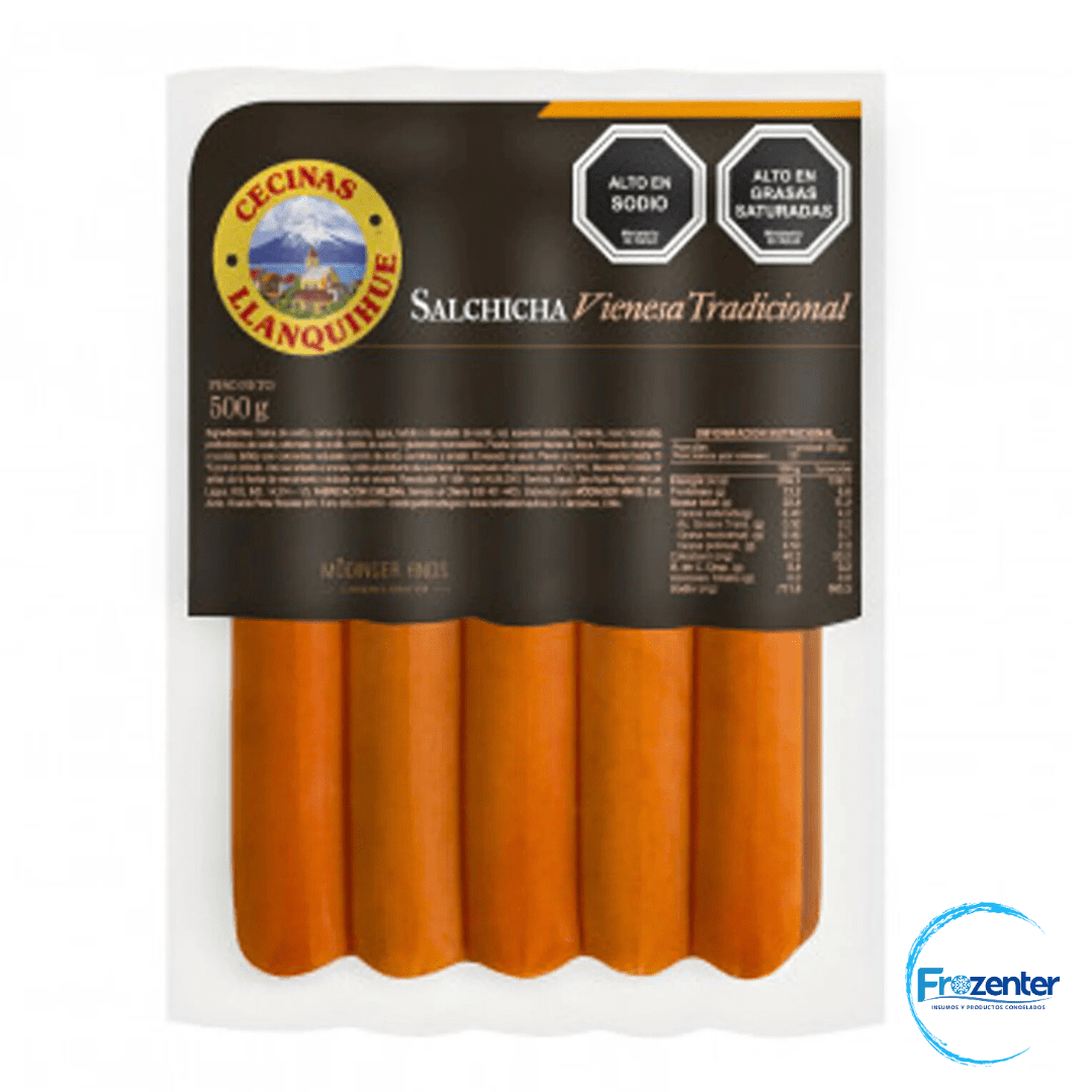 Salchichas vienesa tradicional 10 und 500 grs Llanquihue1