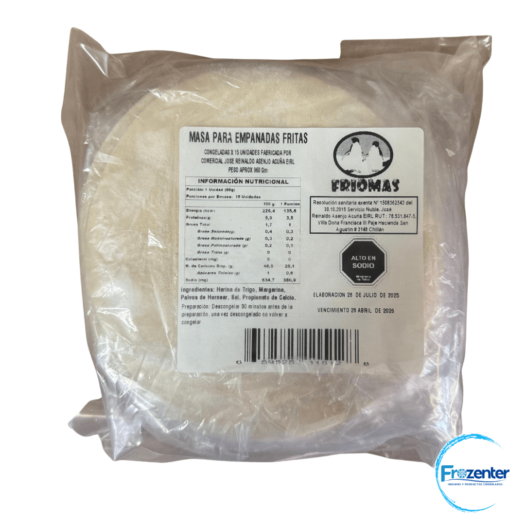 Masa Empanadas Fritas x15 und1