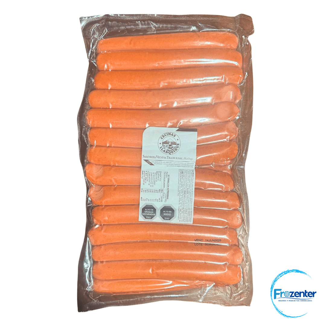 Salchicha Hot Dog 17cm 40und. 2.5 kg Llanquihue1