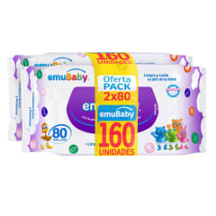 TOALLAS HUMEDAS EMUBABY PACK 160 UNIDADES 