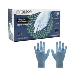 Guante Vinilo Azul Tresor L