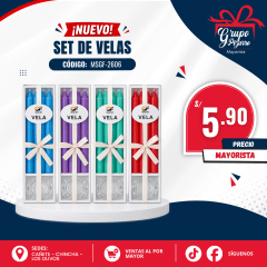 SET DE VELAS C/PORTA VELA