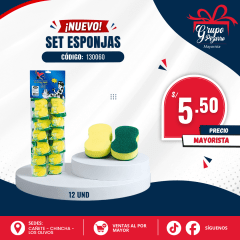 SET DE ESPONJA LAVAVAJILLA BLISTER