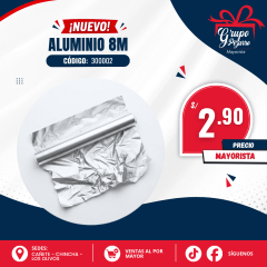 PAPEL ALUMINIO 8MT