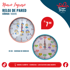 RELOJ DE PARED DE NIÑAS