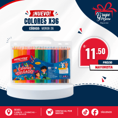 COLORES DELGADO X 36
