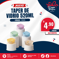 TAPER VIDRIO 520ML