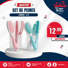 SET DE CEPILLOS DE CABELLO X3 EN ESTUCHE