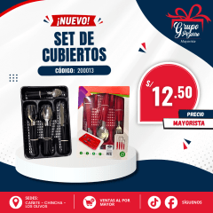 SET DE CUBIERTOS CON ESCURRIDOR