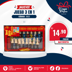 AJEDREZ GRANDE 3EN1