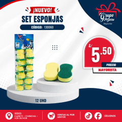 SET DE ESPONJA LAVAVAJILLA BLISTER