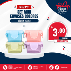 SET DE MINI TAPER CUADRADO X4