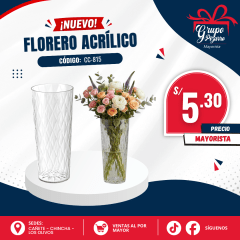 FLORERO ACRILICO