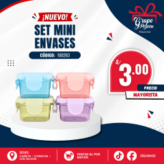 SET DE MINI TAPER CUADRADO X4