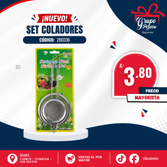 SET COLADOR  METAL