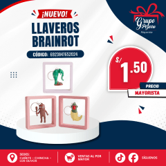 LLAVERO BRAINROTS MARCO FLOTANTE