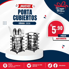 PORTA CUBIERTO METAL