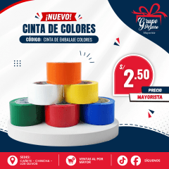 CINTA DE EMBALAJE COLORES MERCYFAN