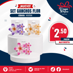 GANCHO FLOR X3 CABELLO