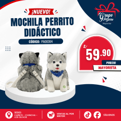MOCHILA PERRO DIDACTICO