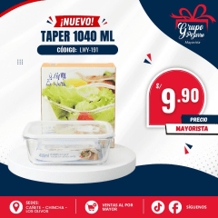 TAPER DE VIDRIO 1040ML