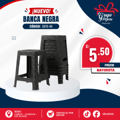 BANCO RATAN GRANDE NEGRO