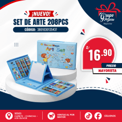 SET DE ARTE 208 PCS