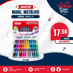MARCADOR METALICO DOBLE X24