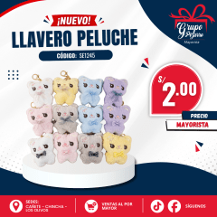 LLAVERO PELUCHE OSITO KAWAI