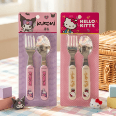 SET DE CUBIERTOS KUROMI