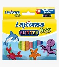 PLASTILINA JUMBO GLITTER - LAYCONSA