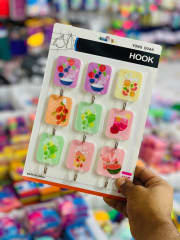 PERCHERO ADHESIVO X9 FRUTAS