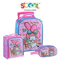 SCOOL MY MELODY/TEDDY LUCES MALETA SONIDO