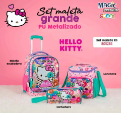 MALETA MAGIC PREMIUM HELLO KITTY METALIZADO