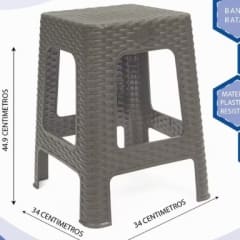 BANCO RATAN GRANDE NEGRO