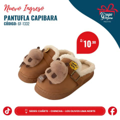 PANTUFLA CAPYBARA CARNERO – HAPPY DAY