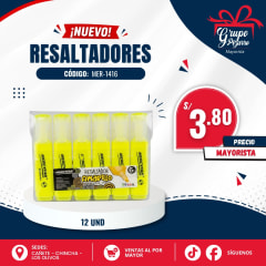 RESALTADOR AMARILLO X6
