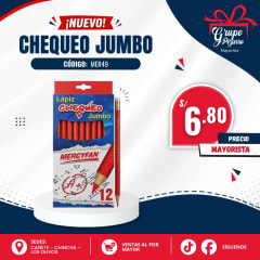 LAPIZ CHEQUEO JUMBO