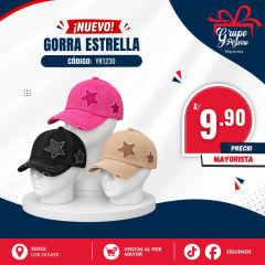 GORRA ESTRELLA BRILLANTE DAMA